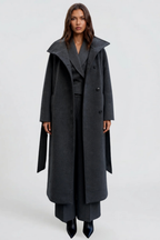 Adriana - wool coat with a belt