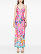 Chain Detail Slip Midi Dress