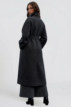 Adriana - wool coat with a belt