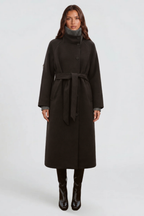Adriana - wool coat with a belt