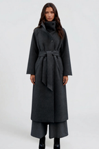 Adriana - wool coat with a belt