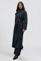 Adriana - wool coat with a belt