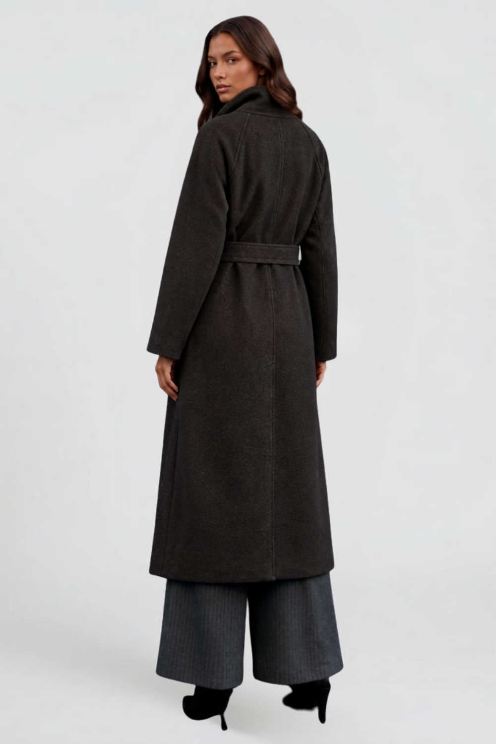 Adriana - wool coat with a belt
