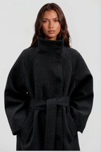 Adriana - wool coat with a belt