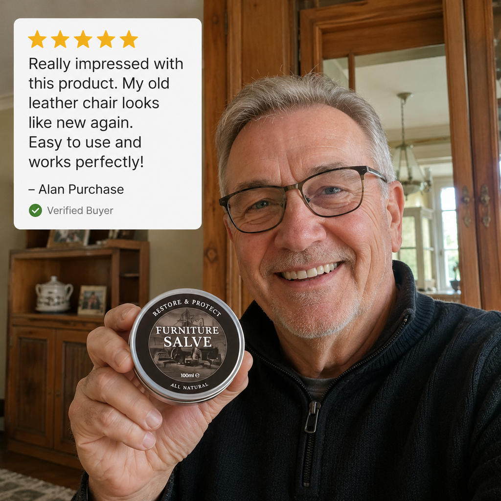 QuickFix™ –  Leather and Wood Balm | Scratch Remover + Brush