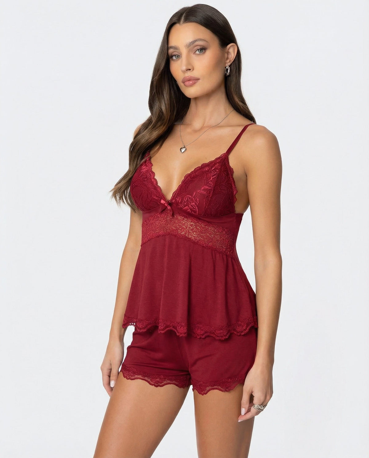 The Cami Set – Silky-Soft Lace Pyjama Set