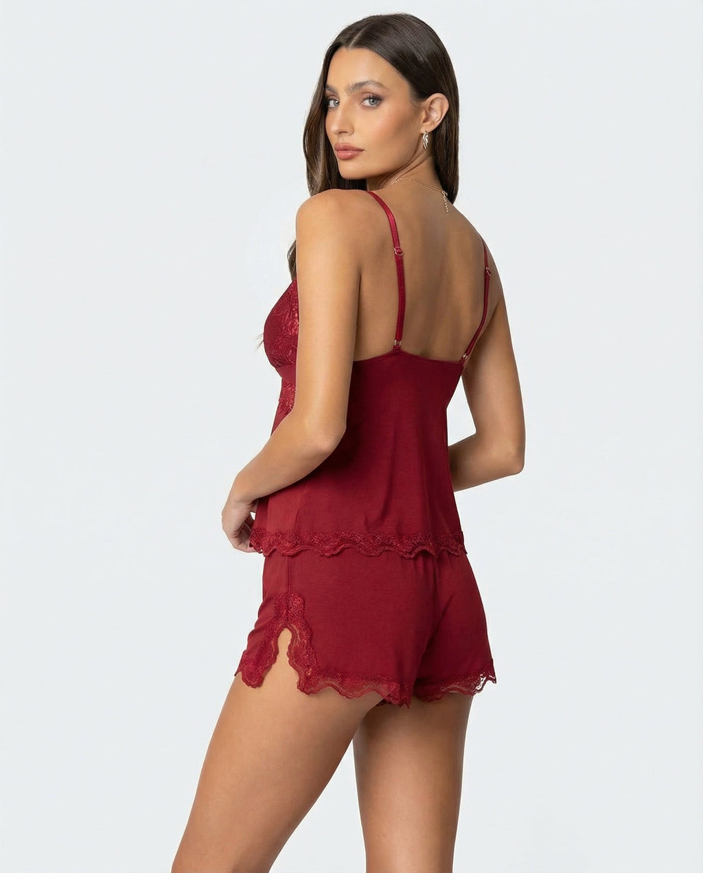 The Cami Set – Silky-Soft Lace Pyjama Set